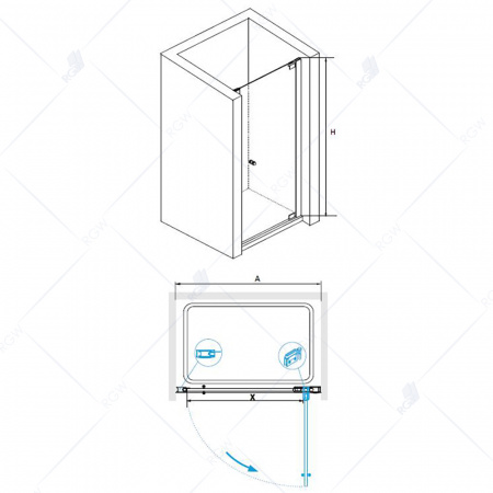 Душевая дверь RGW Hotel HO-04 01060409-11 90 см фото