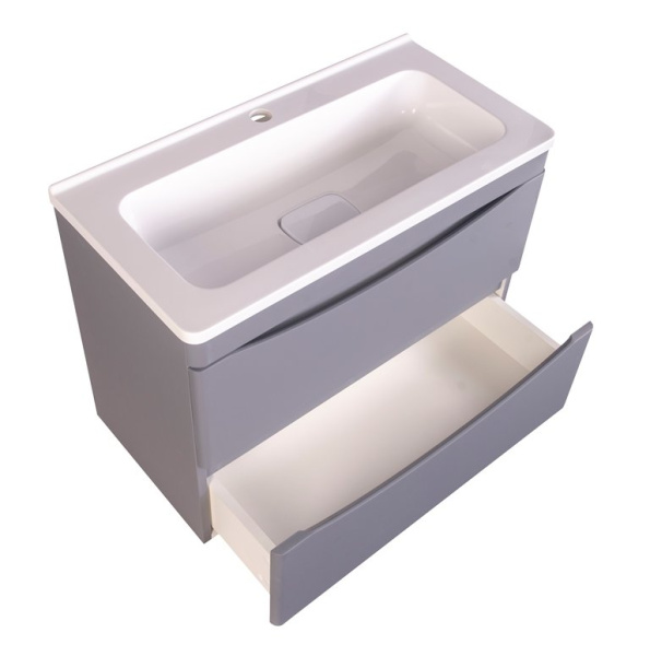 Тумба под раковину Style Line Бергамо мини 70 СС-00002319 серая фото