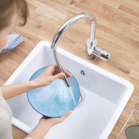 Смеситель для кухни Grohe Concetto 32663001 с выдвижным изливом фото