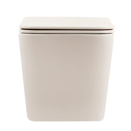 Подвесной унитаз безободковый Abber Rechteck AC1201MBE светло-бежевый фото