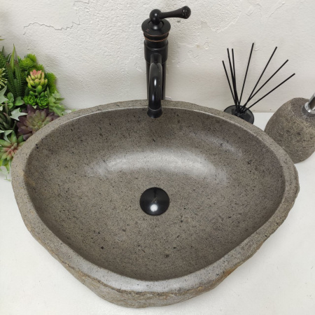 Накладная раковина из речного камня RS01472 () C7 фото