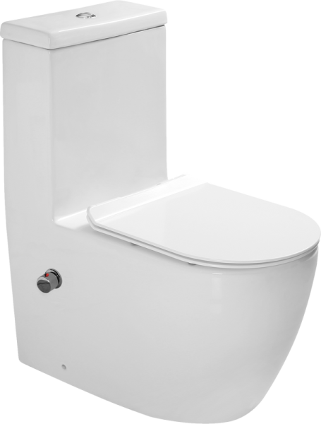 Унитаз напольный безободковый с функцией биде SantiLine SL-5011SM-BD фото