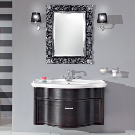 Зеркало Cezares 620/A 95х75 nero/argento фото