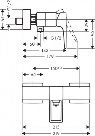Смеситель для душа Hansgrohe Metropol 74560000 фото