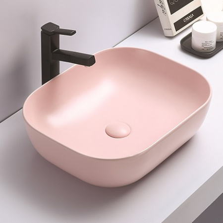 Накладная раковина CeramaLux NC 78104MP-3 розовая фото