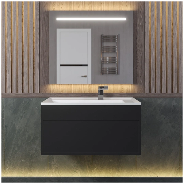 Тумба под раковину Uperwood Lotus 80 39340205461 черная фото