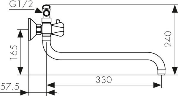 Смеситель для ванны с душем Kaiser Delta 11090 фото