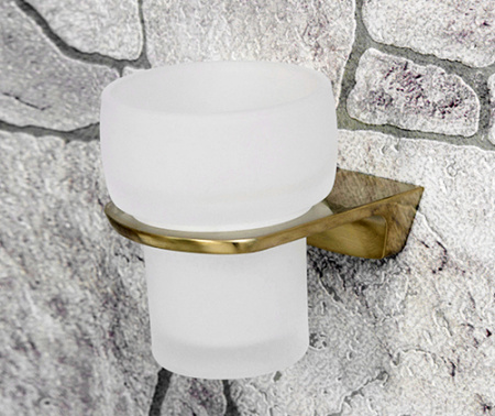 Стакан для зубных щеток WasserKRAFT Aisch K-5928 матовое золото фото