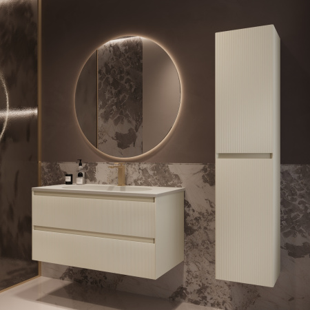 Тумба под раковину Vincea Welle 100 VMC-2WL100MBG M.Beige Soft-touch фото