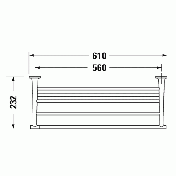 Полка для полотенец Duravit Starck T 0099444600 черный матовый фото