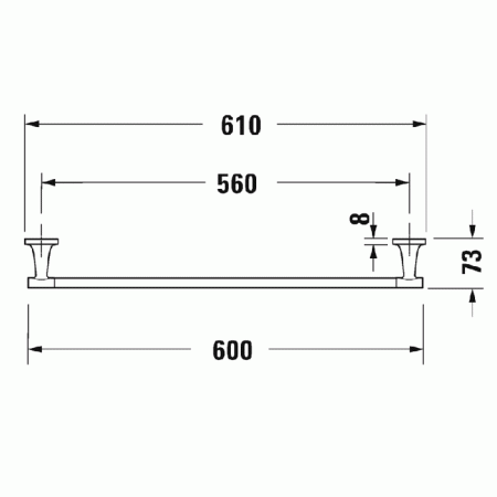 Полотенцедержатель Duravit Starck T 0099421000 60 см фото