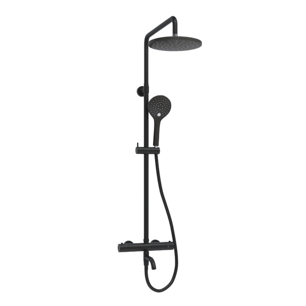 Душевая система (стойка) с термостатом WasserKRAFT Thermo A288.077.078.BM черная матовая фото