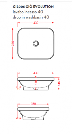 Раковина Artceram Gio Evolution GIL006 01 00bi*0 фото