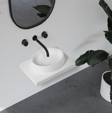 Накладная раковина Abber Stein AS2605 60x42 белая матовая фото