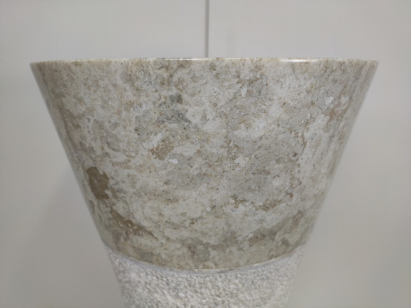 Раковина напольная из мрамора Pedestal Cream/Cream MN-389 (40*40*90см) фото