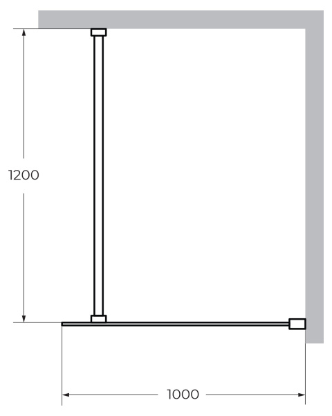 Душевая перегородка Cezares Liberta LIBERTA-L-1-100-120-C-Cr фото