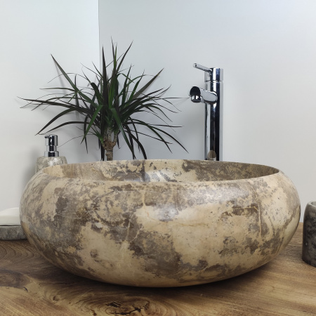 Раковина из мрамора Indo Donut Champur Medium DM-00160 фото