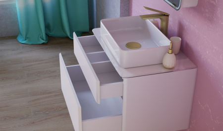 Тумба под раковину Raval Pure 80 Pur.01.80/P/W фото