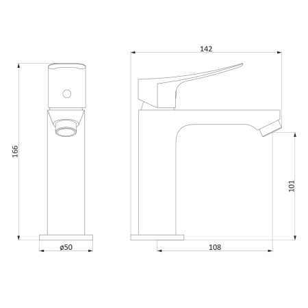 Смеситель для раковины RedBlu by Damixa Apollo 220220000 фото