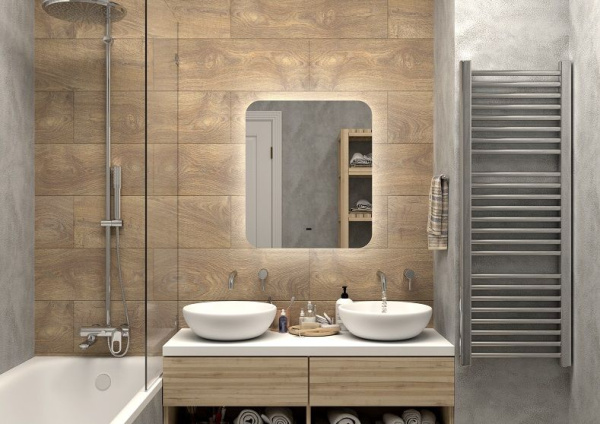 Зеркало с подсветкой Art&Max Ravenna AM-Rav-600-700-DS-F 60x70 фото