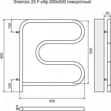 Полотенцесушитель электрический Terminus F-образный 4620768883880 500х500 фото
