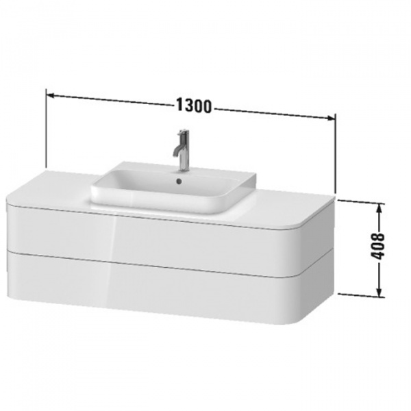 Тумба со столешницей Duravit Happy D.2 Plus HP497209292 фото