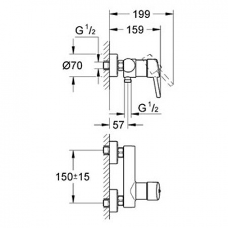 Смеситель для душа Grohe Concetto 32210001 фото