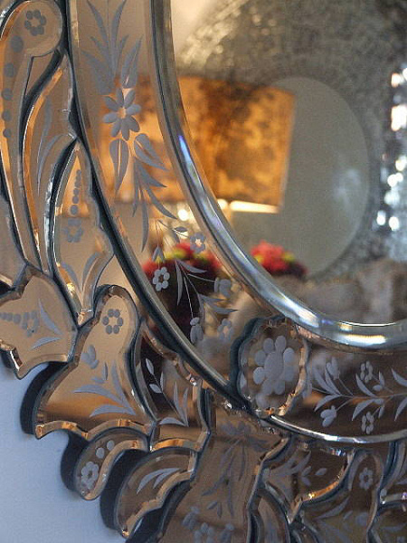 Зеркало венецианское в раме Art-Zerkalo Charm VZ128SL 80 см фото