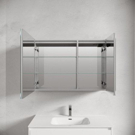 Зеркало-шкаф с подсветкой Sancos Evoke SC80100 100x70 фото