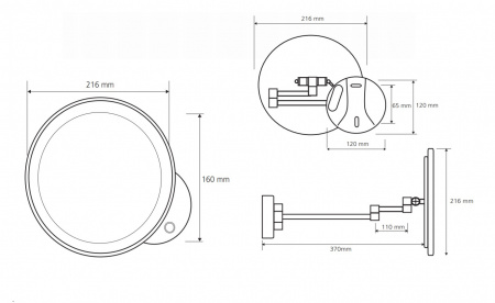 Зеркало косметическое для ванной Bemeta 112101149 фото