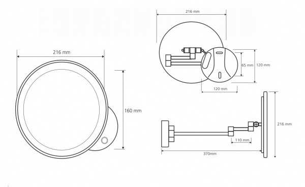 Зеркало косметическое для ванной Bemeta 112101149 фото