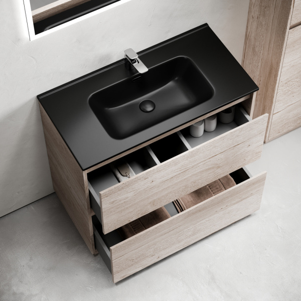 Тумба под раковину Sancos Libra Floor LB90FEG дуб галифакс натуральный фото