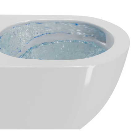 Подвесной унитаз со смывом торнадо CeramaLux N TR5777 c сиденьем фото