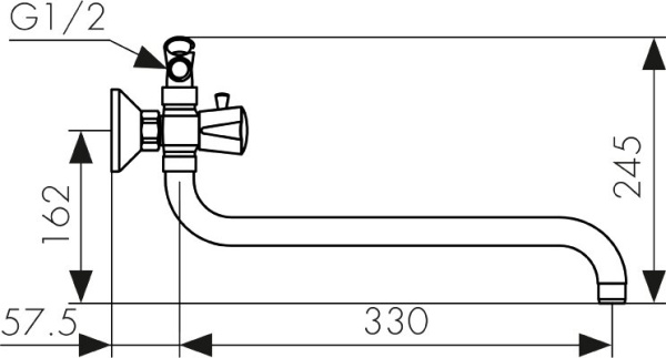 Смеситель для ванны с душем Kaiser Luna 11080 фото