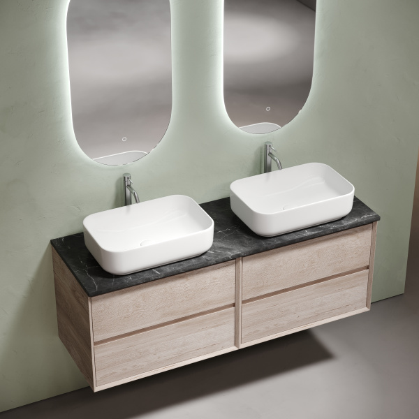 Столешница с отверстием под смеситель Sancos TT140A1X 140 см, black sky фото