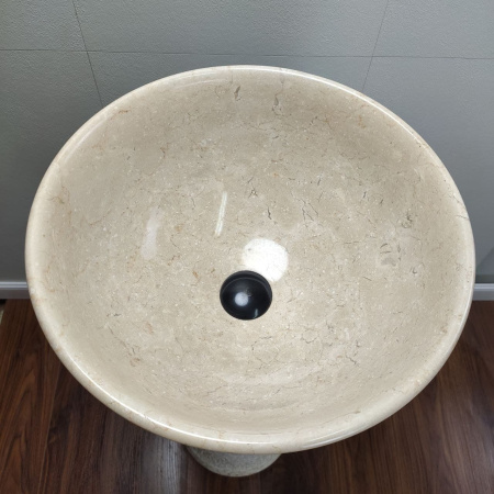 Раковина напольная из мрамора Pedestal Cream/Cream MN-0402 фото