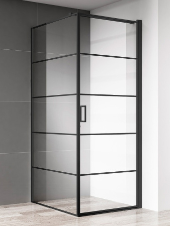 Душевой уголок AQUAme AQM5215-RH-8 80x80 черный фото