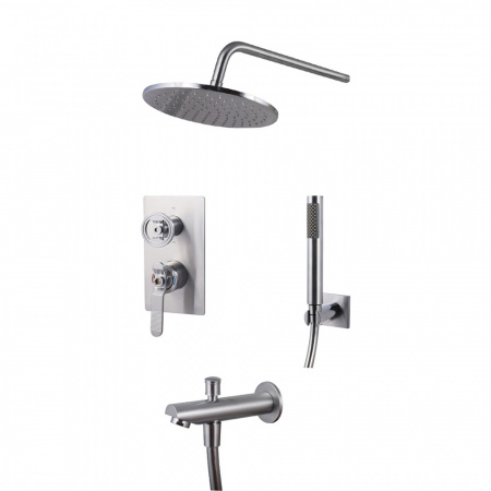 Душевая система скрытого монтажа Bronze de Luxe 1760 6630CC матовый хром фото