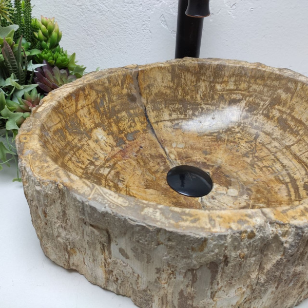Накладная раковина из окаменелого дерева Fossil Basin OD-01265 (43*35*15) фото