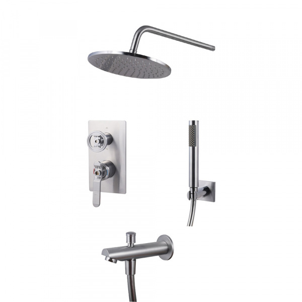 Душевая система скрытого монтажа Bronze de Luxe 1760 6630CC матовый хром фото