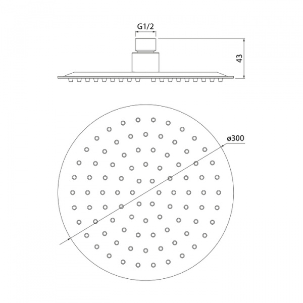 Верхний тропический душ Iddis Built-in Shower Accessories 00430RSi64 фото