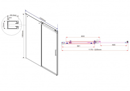 Душевой уголок Vincea Como VSR-1C9012CLB 120x90 фото