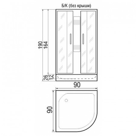 Душевая кабина River Rein Б/К 90/26 МТ фото