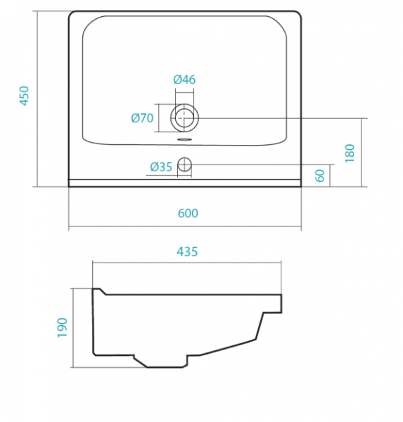 Раковина Акватон Santek Миранда 1WH302421 60 см фото