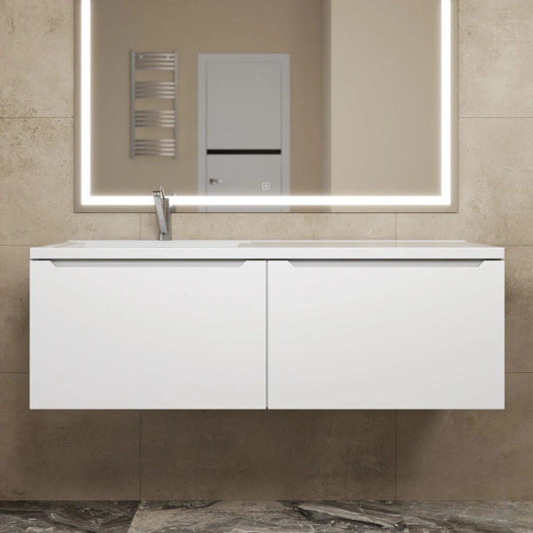 Тумба под раковину Uperwood Tanos 120 291020263 белая матовая фото