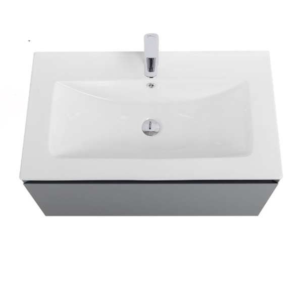 Тумба под раковину Art&Max Latina AM-Latina-800-1C-SO-GM серая матовая фото