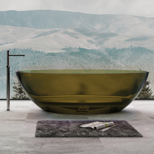 Ванна из полиэфирной смолы Abber Kristall AT9702Vesuvian 180x85 оливковая фото