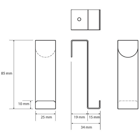 Крючок для одежды на дверь Bemeta White 101106154 белый матовый фото