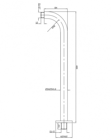 Держатель для верхнего душа Omnires RA13CR фото