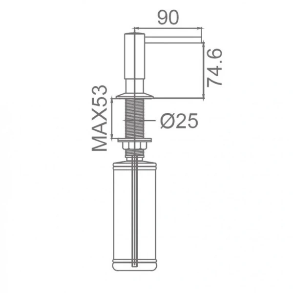 Дозатор для моющего средства Milacio MC.931.MB черный с вкраплениями/сатин фото